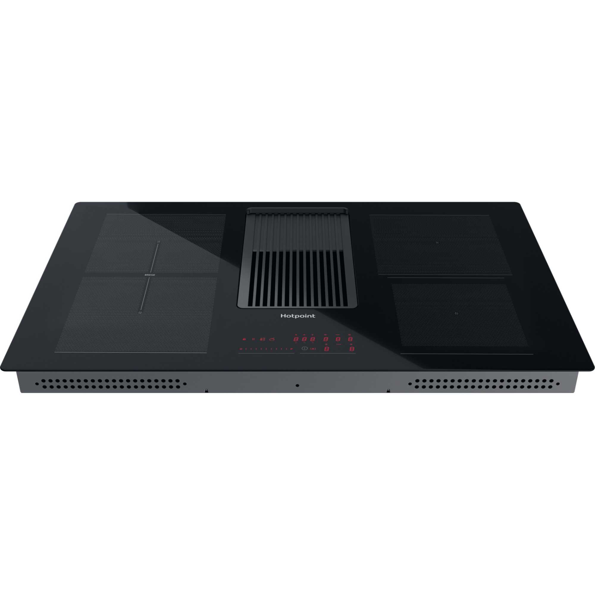 Hotpoint PVH92B 90cm 4 Zone Vented Induction Hob - Black - Built-in - Touch Control
